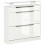 White Shoe Storage Cabinet with Slide-Out Drawer 1
