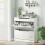 White Shoe Storage Cabinet with Slide-Out Drawer 2