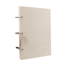 Retro Spiral Sketchbook Linen Hardcover 120 Pages 160GSM Thick Refillable Loose Leaf Notebook Sketchbook Hardcover(16K)