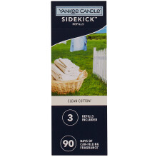 Yankee Candle Clean Cotton Sidekick Duftnachfüllung (Dreifach), 30 g