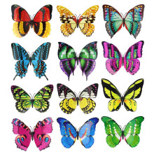 Dekorative Wand Aufkleber 12Pcs Schmetterling Doppel Schicht Schmetterling KüHlschrank Magnet Handwerk Schmetterling Dekor Wand Aufkleber 22Cm