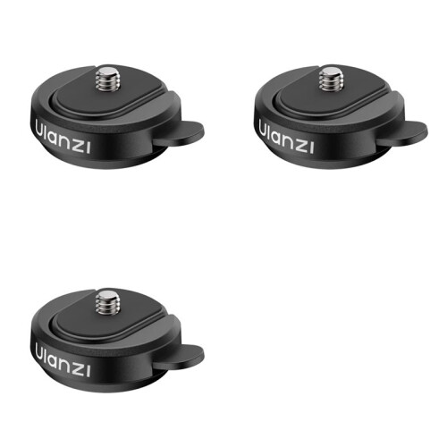 3X Ulanzi Quick-Release Basic Kit/Backpack Clip for Travel Photography Action Cameras Adapter with 1/4inch Thread CK01