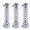 3X Silver Motorcycle Exhaust Can Muffler Insert Baffle DB Killer Silencer 35mm X 140mm 1
