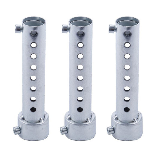 3X Silver Motorcycle Exhaust Can Muffler Insert Baffle DB Killer Silencer 35mm X 140mm