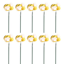 30Pcs Little Bee Plug-in Bees Garden Stakes Stake Decor Bee Yards Garden Stake Yard Bees Sign Garden Stakes Decorative