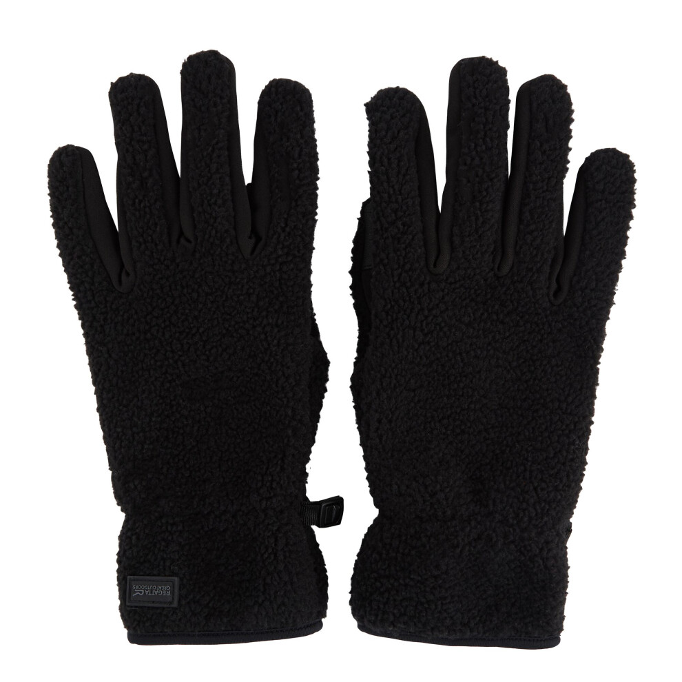 Regatta (L-Xl, Black) Unisex Adult Tech Touch Screen Borg Logo Winter Gloves