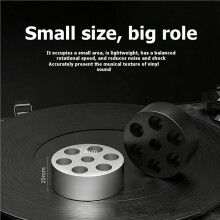 Record Weight Audio Vinyl Turntable LP Record Clamp Record Disc Metal Stabilizer Weight Accessory Silver