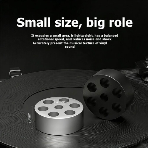 Record Weight Audio Vinyl Turntable LP Record Clamp Record Disc Metal Stabilizer Weight Accessory Silver