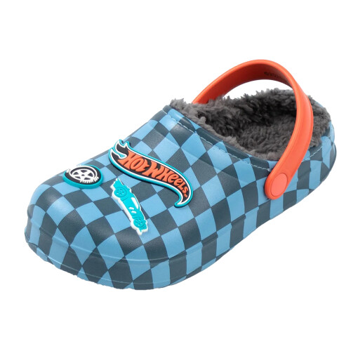 Hot Wheels (2 UK, Blue) Hot Wheels Boys Checkerboard Clogs