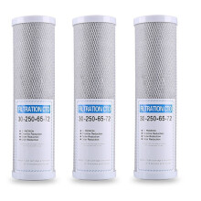 3 PièCes Filtre à Eau Filtre à Cartouche de Charbon Actif 10 Pouces Cartouche de Remplacement Purificateur CTO Bloc Filtre à Charbon