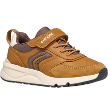 (1.5 UK, Dark Yellow/Coffee) Geox Boys Rooner Trainers
