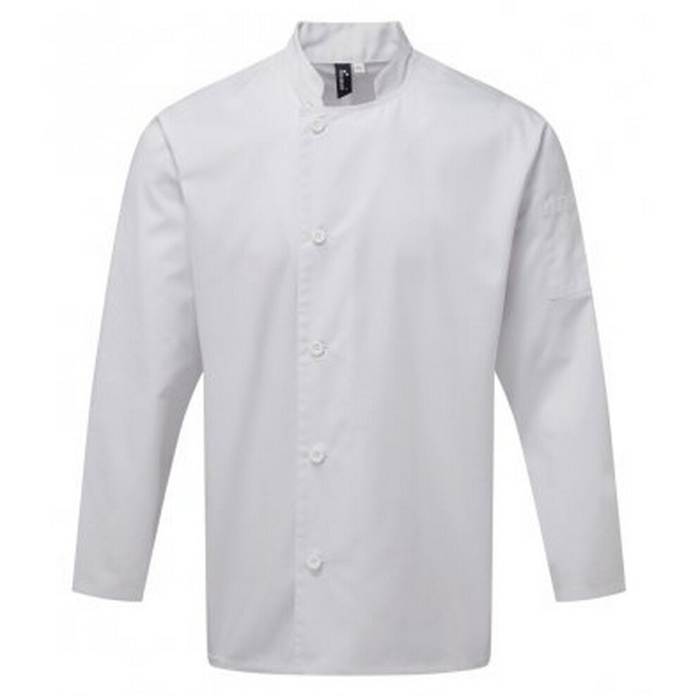 Premier (3Xl, White) Mens Essential Long-Sleeved Chef Jacket