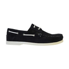 (9 UK, Navy) Nicholas Deakins Mens Monteiro Leather Boat Shoes