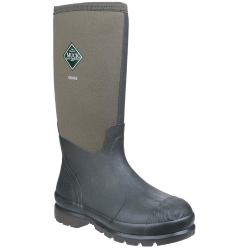 (14 UK, Moss) Muck Boots Unisex Chore Classic Hi Patterned Wellingtons