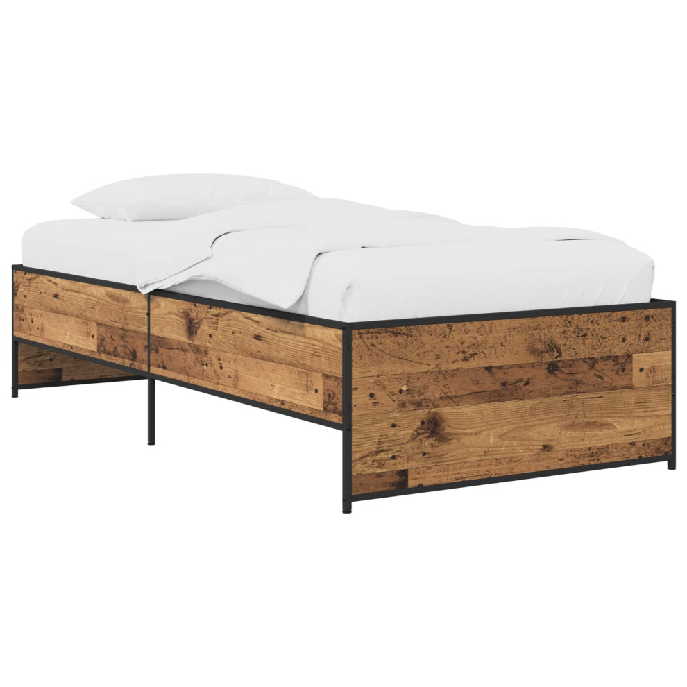Vidaxl Bed Frame Old Wood 80 X 200 Cm Engineered Wood