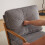 Modern Solid Wood Frame Upholstered Accent Chair w/ Lumbar Support Pillow 5