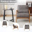 Modern Solid Wood Frame Upholstered Accent Chair w/ Lumbar Support Pillow 8