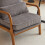 Modern Solid Wood Frame Upholstered Accent Chair w/ Lumbar Support Pillow 11