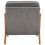 Modern Solid Wood Frame Upholstered Accent Chair w/ Lumbar Support Pillow 12