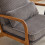 Modern Solid Wood Frame Upholstered Accent Chair w/ Lumbar Support Pillow 13