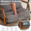 Modern Solid Wood Frame Upholstered Accent Chair w/ Lumbar Support Pillow 16