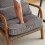 Modern Solid Wood Frame Upholstered Accent Chair w/ Lumbar Support Pillow 20