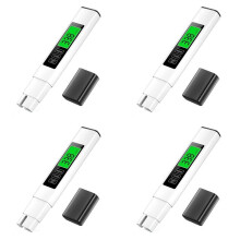 4X Testeur de Qualité de L'Eau TDS 3-en-1 Kit de Test Numérique de Haute Précision pour L'Eau Potable Testeur D'Eau Intégré