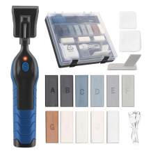 Electric Heating Pen Floor Repair Kit, 8 Colour Wax Blocks for Laminate Wood Vinyl Tile Furniture Scratch Crack Hole Restoration DIY Tool Set