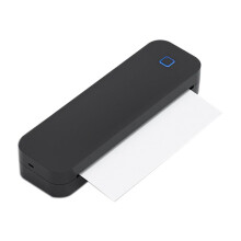 Tragbarer Thermotransferdrucker, Kabellos, Verschiedene Größen, Umweltfreundlich, für Windows-Systeme, OS-Systeme, Telefone, Tablets, Schwarz
