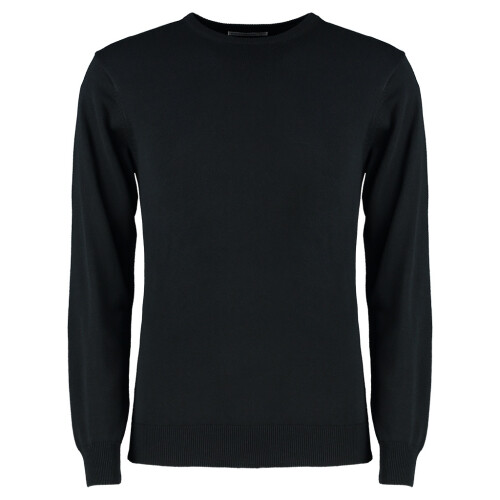 (S, Navy) Kustom Kit Mens Arundel Crew Neck Sweater