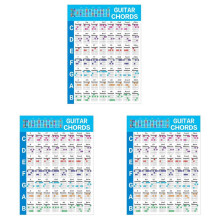 3X Acoustic Guitar Practice Chords Scale Chart Guitar Chord Fingering Diagram Lessons Music for Guitar Beginner,S