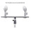 2X pour Alctron MAS020 Support de Microphone Double Enregistrement Stéréo Support de Microphone Double 3