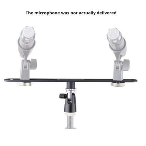 2X pour Alctron MAS020 Support de Microphone Double Enregistrement Stéréo Support de Microphone Double 2