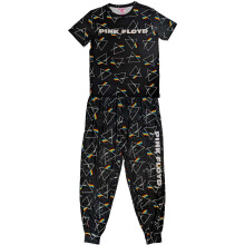 (M, Black) Pink Floyd Unisex Adult Repeat Logo Pyjama Set