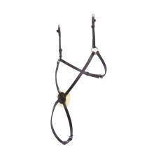 (Warmblood, Brown) Collegiate Leather Mono Crown Grackle Noseband
