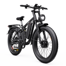 26*4.0" Electric Bike 48V 23Ah Dual Motor E-Mountainbike Off-Road E-MTB 7Speed Aldut