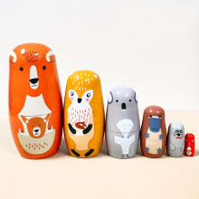1 Set Puppet sets, Nesting doll, Collectible Dolls, stacked toys, handmade dolls, toy gifts for children on Christmas,