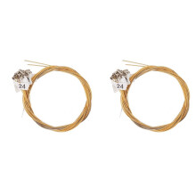2X 24 Cordes de Rechange en Métal pour Harpe Lyre, Nouvelles Cordes de Rechange, Lumineuses et Durables, 24 Cordes