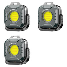 3X EDC LED-Werklamp, 1200mAh Draagbare Oplaadbare Magnetische Werklampen voor Kamperen in de Buitenlucht, Autoreparatie, Noodgevallen