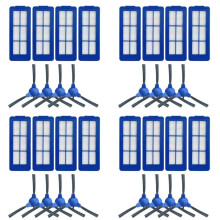 16X Zijborstelfilter voor Robovac G10 Hybride Vervangingsrobotstofzuiger Onderdeelaccessoires