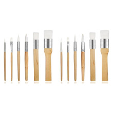 Lot de 12 Pinceaux de Peinture Artistique en Bois pour Artistes, Adultes, Enfants, Peinture Corporelle, Peinture Acrylique, Aquarelle