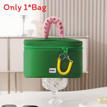 (Green) Toiletry Travel Versatile Organizer Storage Bag With Waterproof Material For Bathroom Bedroom Use
