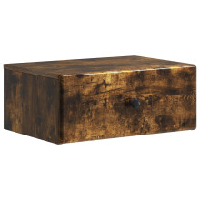 vidaXL Wall-Mounted Bedside Cabinet Smoked Oak 49 x 34.5 x 20 cm