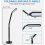 LED Floor Standing Lamp Dimmable Height Adjustable Reading Light Office Work 3