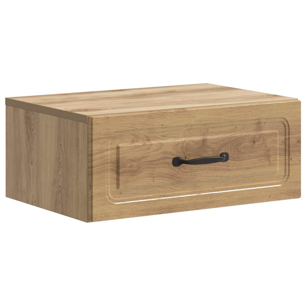 Vidaxl Wall-Mounted Bedside Cabinet Artisan Oak 49 X 34.5 X 20 Cm
