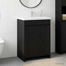 vidaXL Badunterschrank Schwarze Eiche 56 x 37,5 x 81 cm Holzwerkstoff