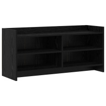 vidaXL TV Cabinet 100 x 33 x 47 cm Black Oak Engineered Wood