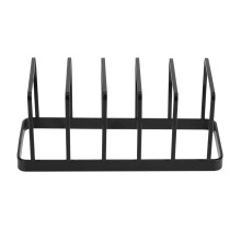 Euro Kitchen Organizer for Plates, Cutting Boards Bakeware Reusable Containers, and Lids Holder Rack Black