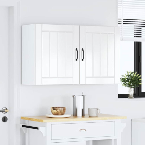 VidaXL vidaXL Kitchen Wall Cabinets 2 pcs Lucca High Gloss White Engineered Wood 1