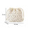 (Flower Whisper) Portable Makeup Round Bag With Drawstring Cosmetic Organizer Multipurpose 1